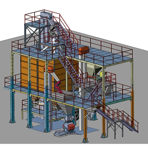 Completely 3-5 Ton Animal Feed Pellet Production Line Poultry Feed Pellet Plant