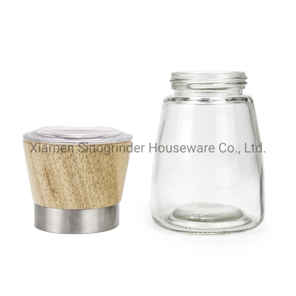 Grinder Mills with Ceramic Core and Rubber Wood+PP Lid